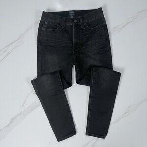 J.CREW 9" High Rise Cozy Skinny Jegging Jeans Size 26 Worn Black Wash AS160